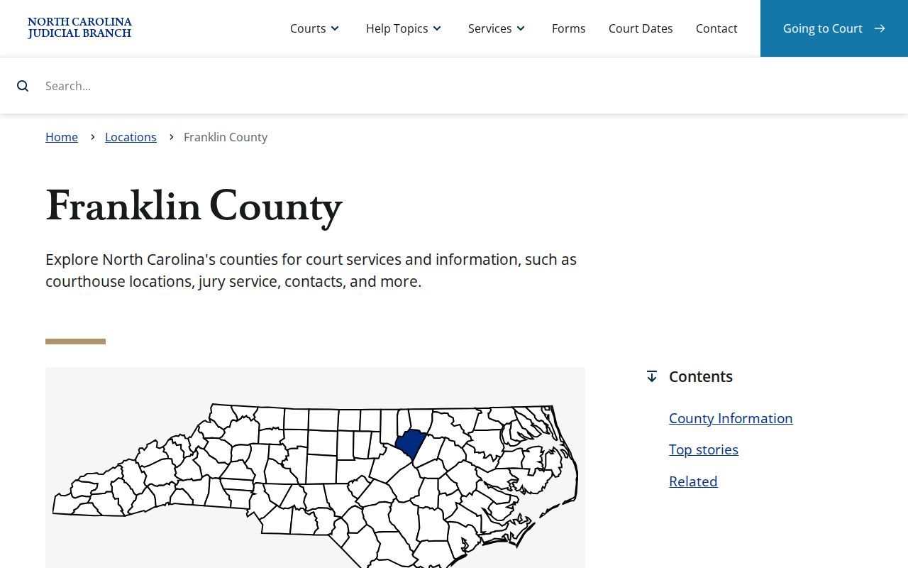 Franklin County court docket location source