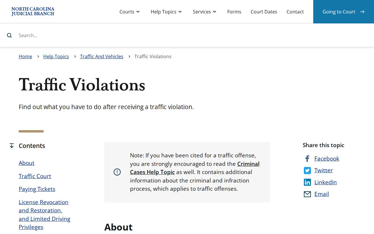 Franklin County traffic court record and ticket guidance