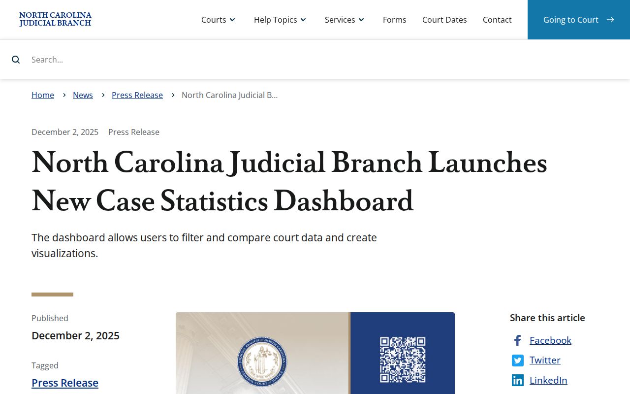 Franklinton court records distinction from North Carolina case statistics dashboard source